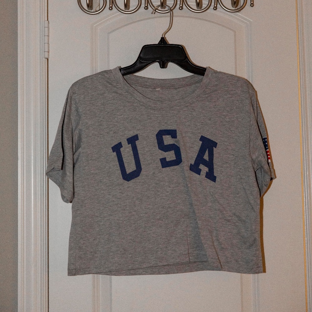 Cropped USA Tee
